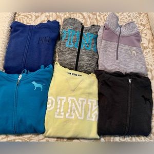 6 Pink Sweatshirts/Hoodies Bundle